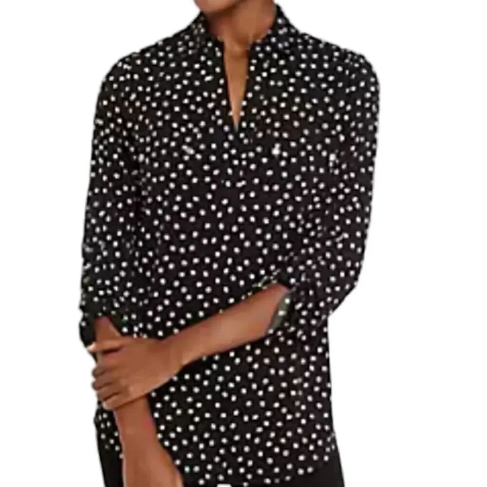 NWOT JONES NEW YORK UTILITY SHIRT W/D RINGS SZ.L